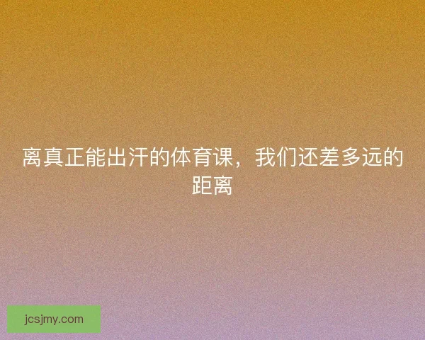 离真正能出汗的体育课，我们还差多远的距离